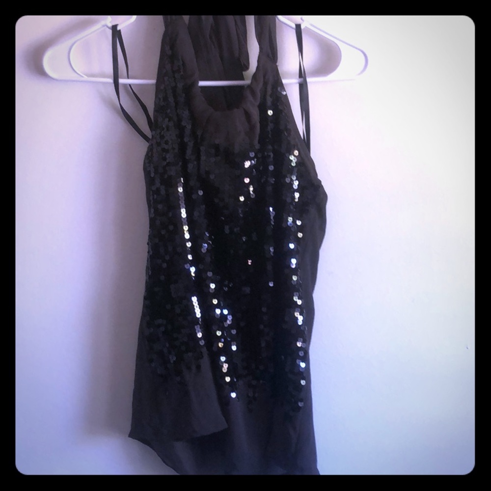 Halter sequins top